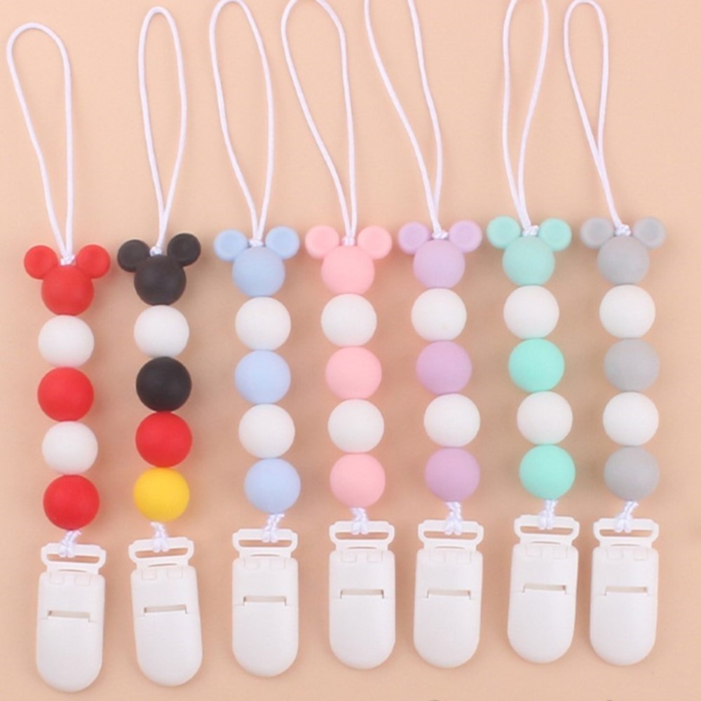 Baby Nursery Hospital - Klip Dot Bayi Silikon Teether Manik-manik