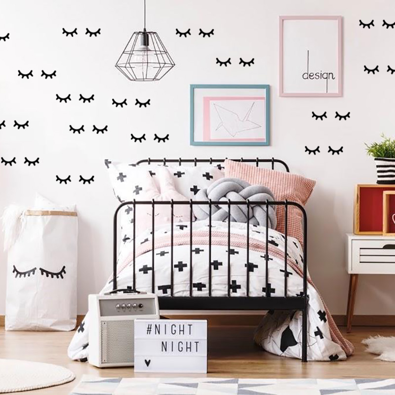 Baby Nursery Girl Room - Dekorasi Kamar Anak Bulu Mata Stiker