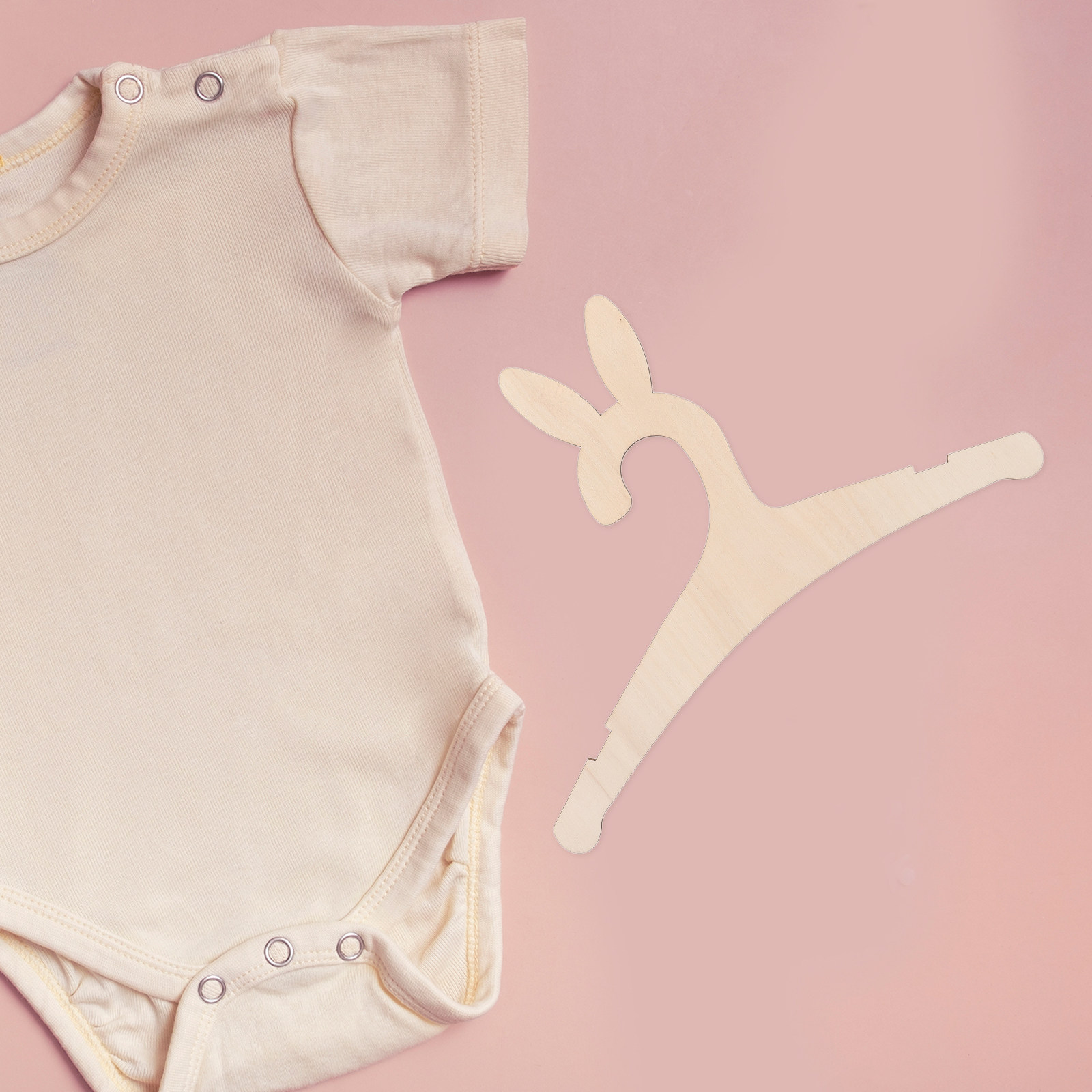 Baby Nursery Diy - 5 Buah Gantungan Baju Bayi Kayu