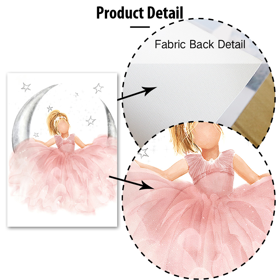 Lukisan Kanvas Pembibitan Seni - Baby Nursery Girl Room ulasan dan harga