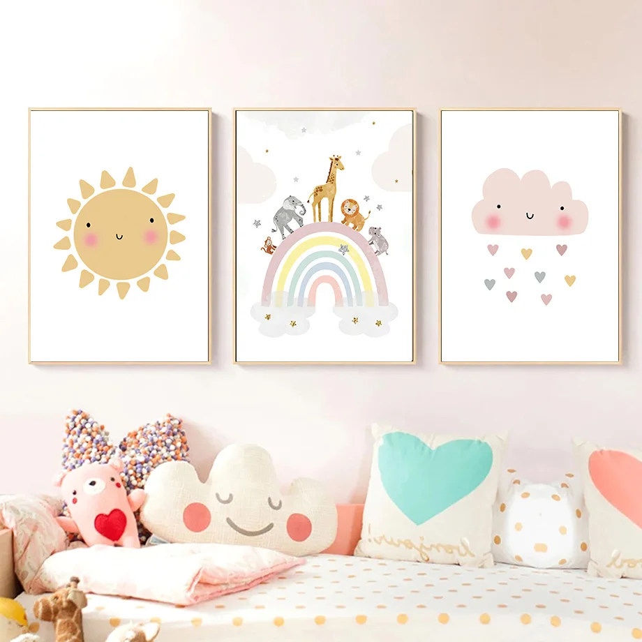 Jerapah Gajah Balon Udara Mata - Baby Nursery Girl Room ulasan dan harga