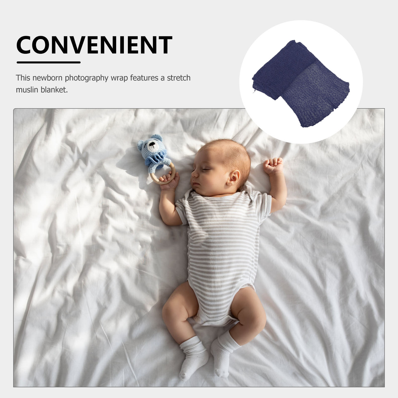 Selimut Bayi Muslin untuk Foto - Baby Wrap Stretchy ulasan dan harga
