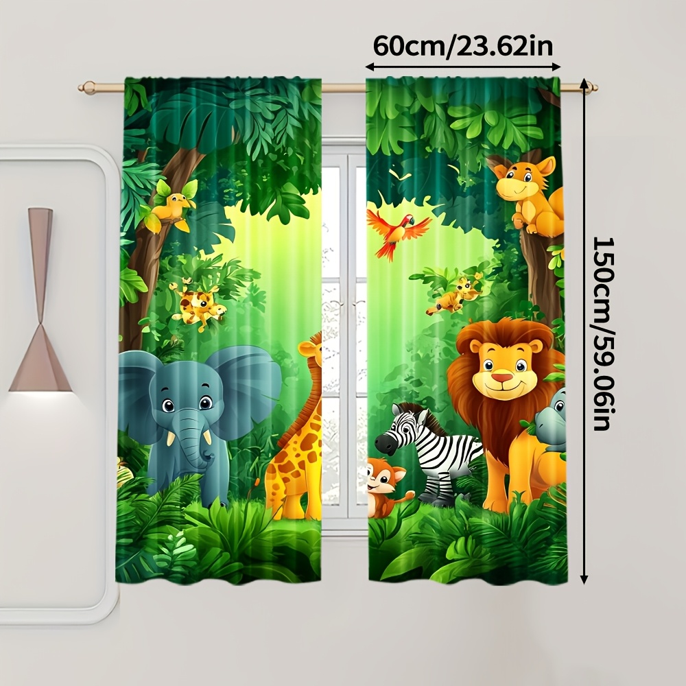 2 Buah Tirai Hewan Kartun Tira - Baby Nursery Curtains ulasan dan harga