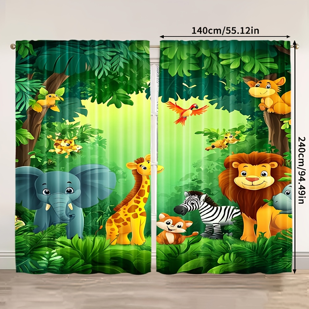 2 Buah Tirai Hewan Kartun Tira - Baby Nursery Curtains ulasan dan harga