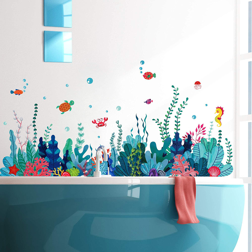Stiker Dinding Besar Motif Rum - Baby Nursery Under The Sea ulasan dan harga