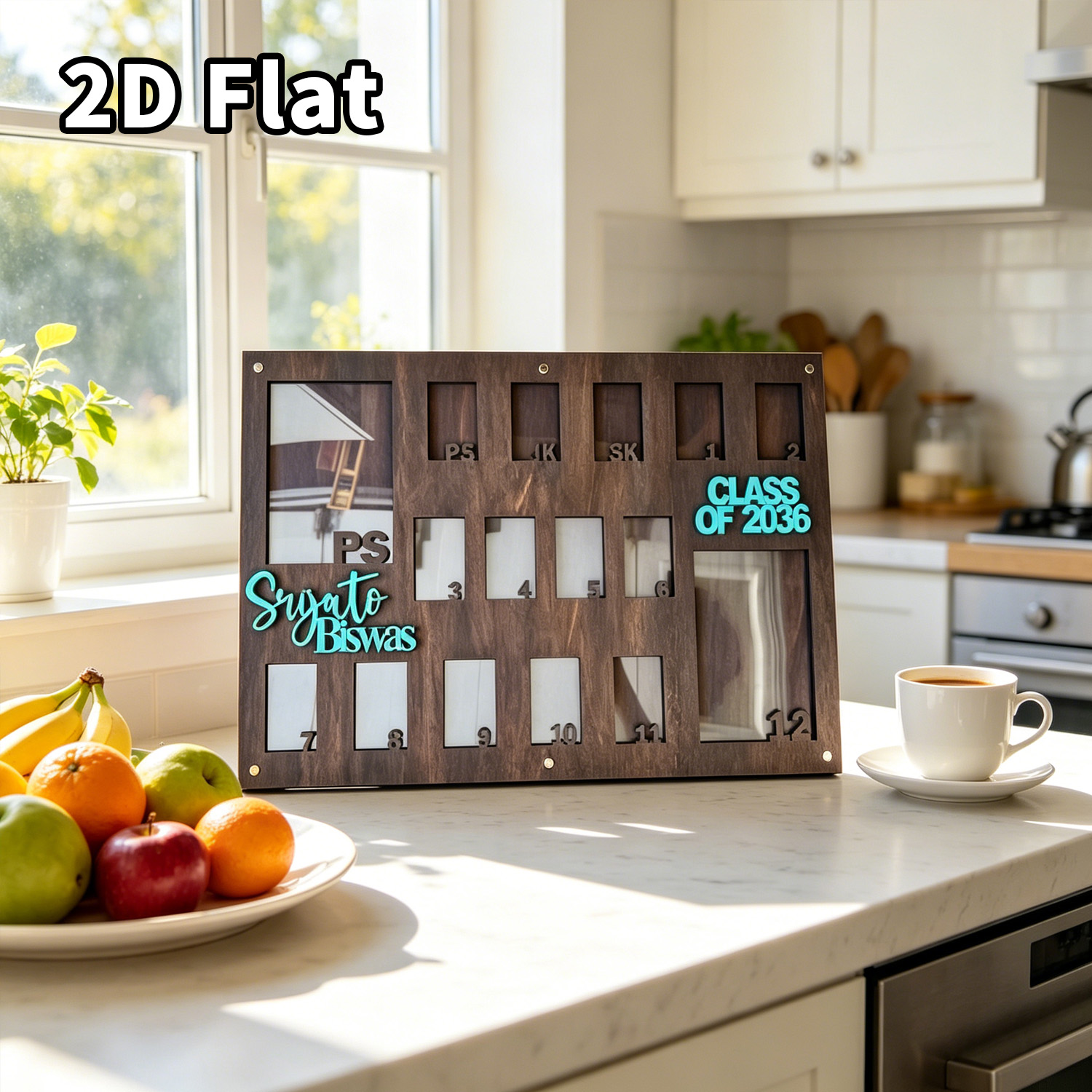1 Buah Bingkai Foto Kayu Kusto - Baby Nursery Diy ulasan dan harga