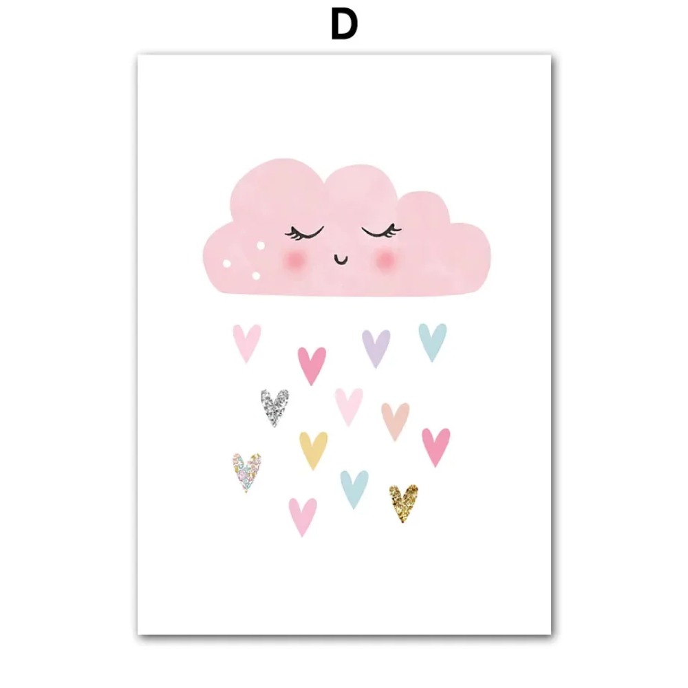 Poster Lukisan Kanvas Seni Din - Baby Nursery Girl Room ulasan dan harga