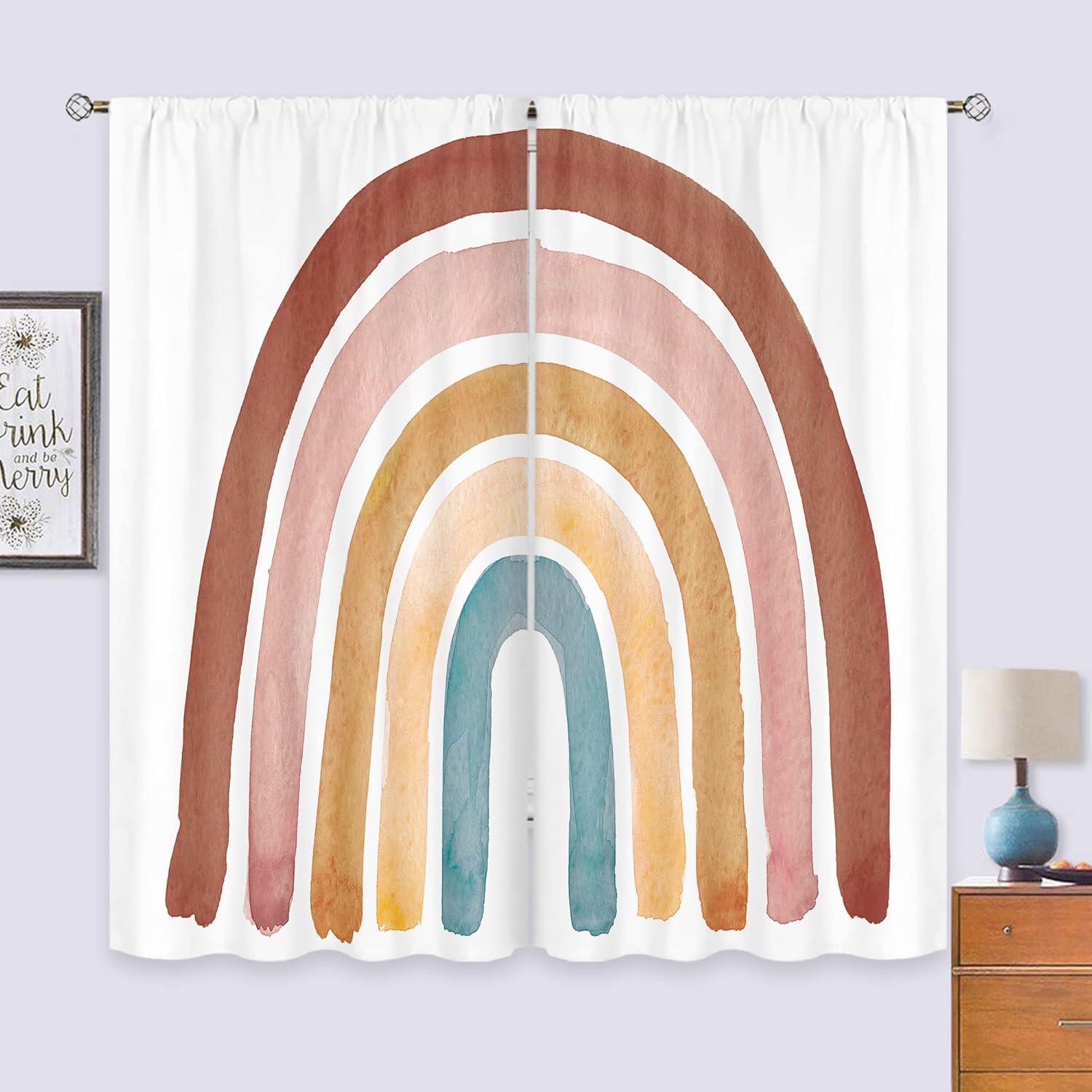 Tirai Pelangi Boho untuk Anak  - Baby Nursery Curtains ulasan dan harga