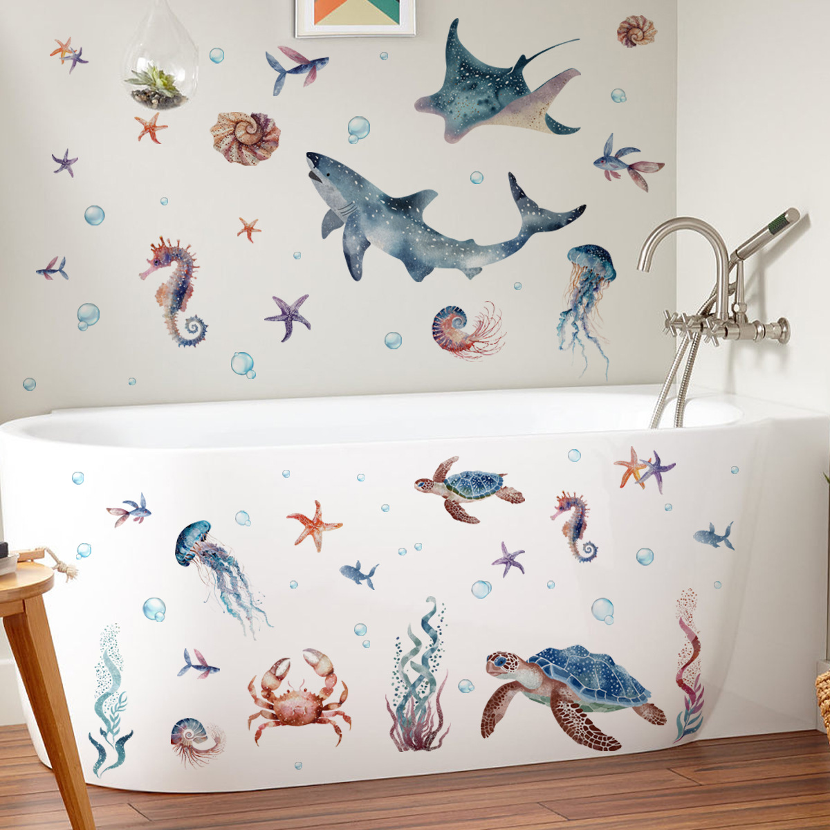 Stiker Dinding Kehidupan Laut  - Baby Nursery Under The Sea ulasan dan harga
