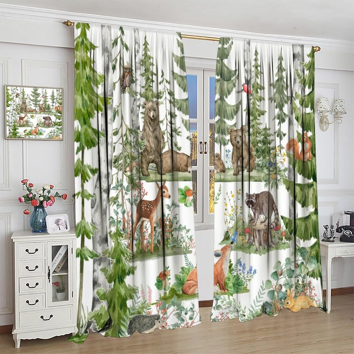 Tirai Hewan Hutan untuk Anak-A - Baby Nursery Curtains ulasan dan harga