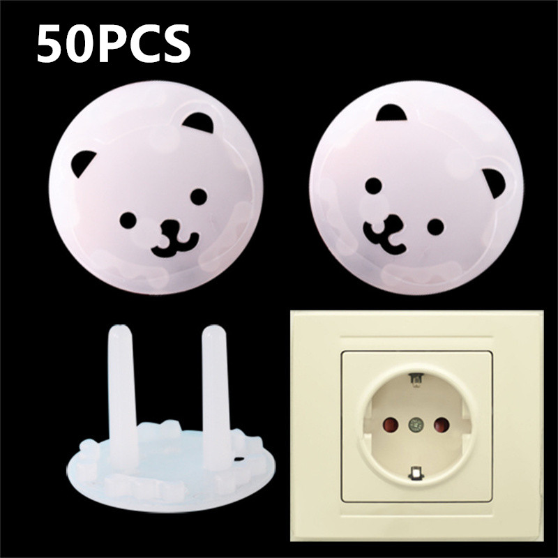 10/20/50 Buah Soket Listrik An - Outlet Cover Childproof ulasan dan harga