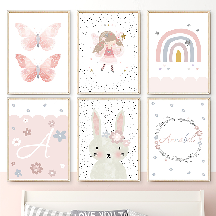 Lukisan Kanvas Seni Dinding Pe - Baby Nursery Girl Room ulasan dan harga