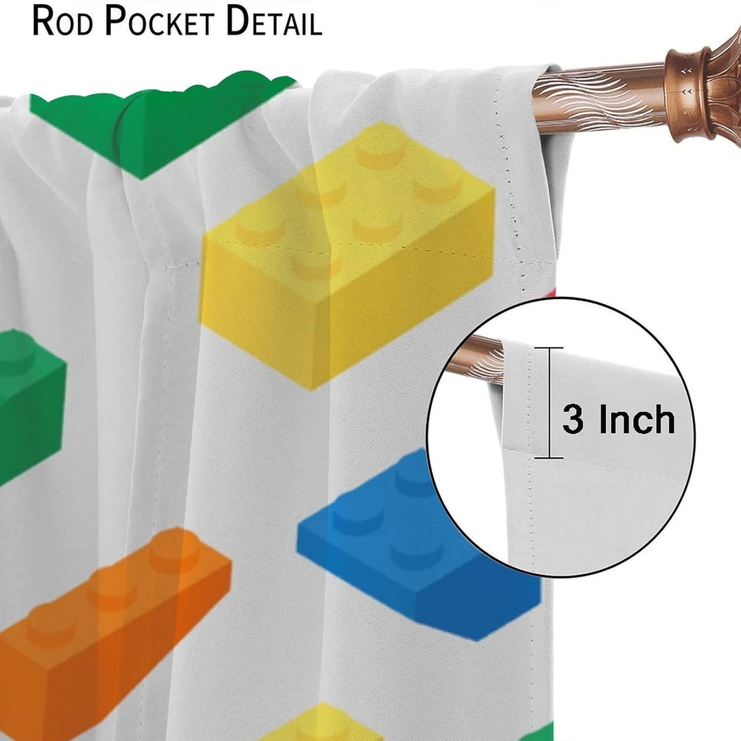 Tirai Blok Bangunan Anak-anak, - Baby Nursery Curtains ulasan dan harga