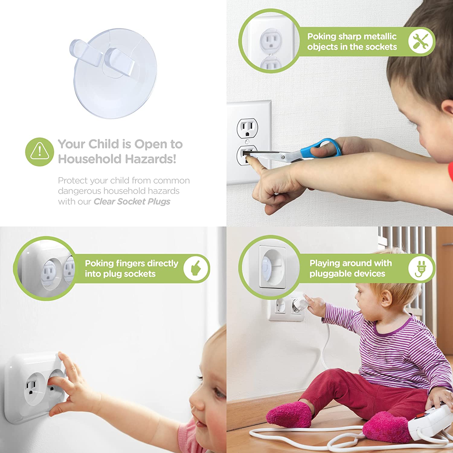 10pcs Penutup Stopkontak, Peli - Outlet Cover Childproof ulasan dan harga